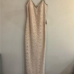 Elegant Cream Lace Dress